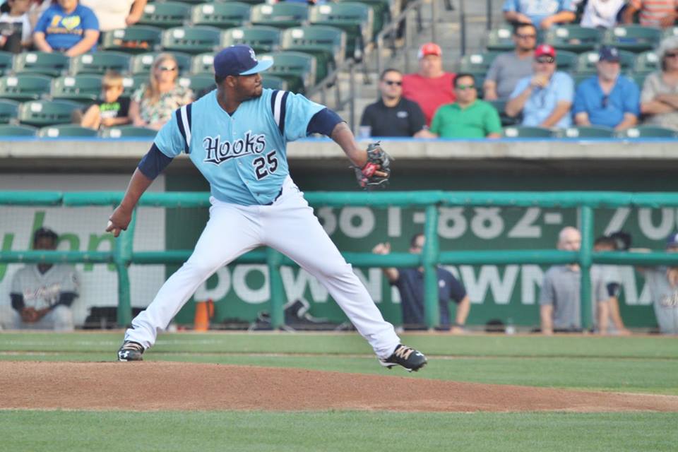 Houston Astros left fielder Preston Tucker follows the flight of