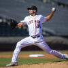 Oct 26, 2022; Surprise, Arizona, USA; Houston Astros pitcher Colton Gordon plays for the Surprise Saguaros during an Arizona Fall League baseball game at Surprise Stadium.