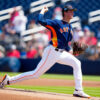 Mar 11, 2023; West Palm Beach, Florida, USA; Houston Astros starting pitcher Forrest Whitley (60) throws a pitch against the St. Louis Cardinals during the first inning at The Ballpark of the Palm Beaches.