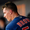 Mar 12, 2023; West Palm Beach, Florida, USA; Houston Astros starting pitcher Hunter Brown (58) walks to the mound against the Miami Marlins during the first inning at The Ballpark of the Palm Beaches.