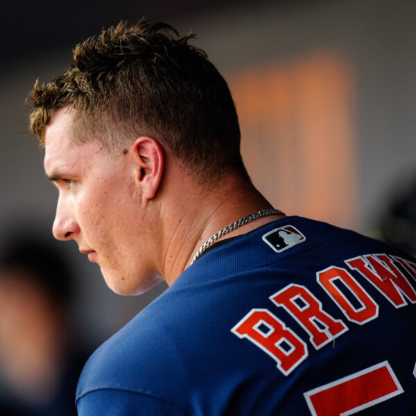 Mar 12, 2023; West Palm Beach, Florida, USA; Houston Astros starting pitcher Hunter Brown (58) walks to the mound against the Miami Marlins during the first inning at The Ballpark of the Palm Beaches.